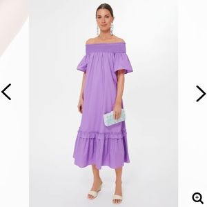 Tuckernuck Hyacinth House purple Shirred capri maxi dress